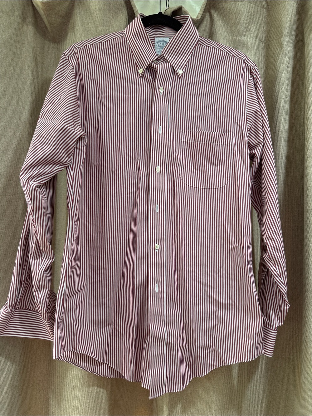 Brooks Brothers Red & White Striped Button-Down Shirt